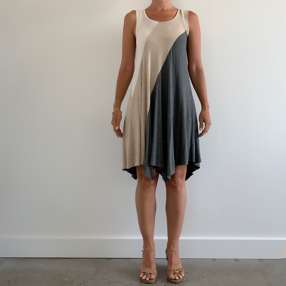 Anthropologie tri-coloured dress